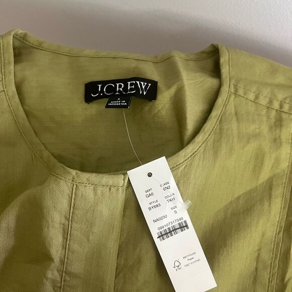 J.Crew Bib button-up shirt in herringbone twill NWT Size S - Picture 7 of 9